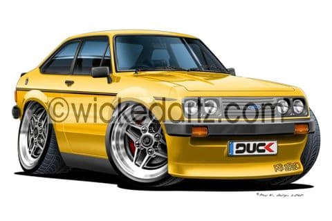Ford Escort MK2 RS2000 Yellow DK (Items from £9.50)