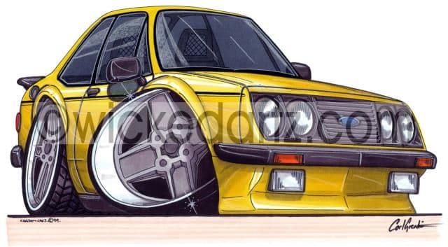Ford Escort MK2 RS2000 Yellow  (Items from £9.50)