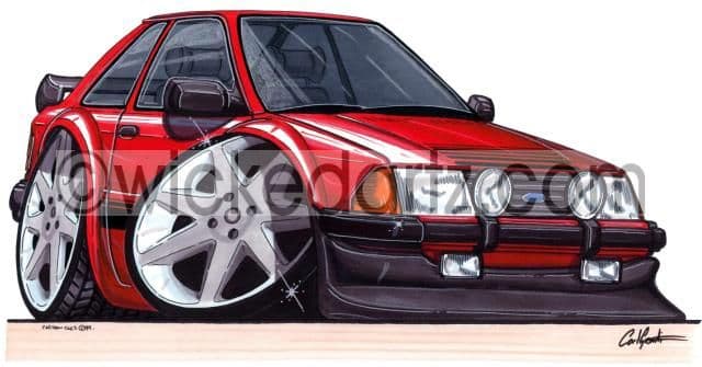 Ford Escort MK3 RS1600i Red  (Items from £9.50)