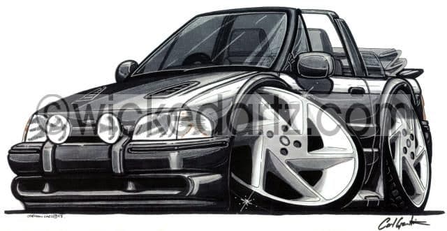 Ford Escort MK4 Cabriolet Black (Items from £9.50)