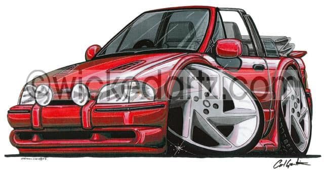 Ford Escort MK4 Cabriolet Red  (Items from £9.50)
