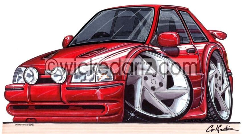 Ford Escort MK4 RS Turbo Red  (Items from £9.50)