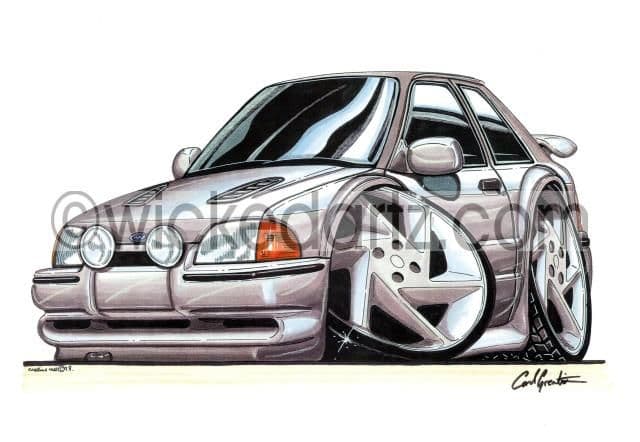Ford Escort MK4 RS Turbo Silver  (Items from £9.50)