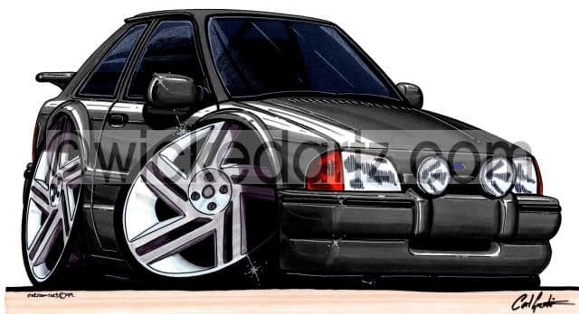 Ford Escort MK4 XR3i Black  (Items from £9.50)