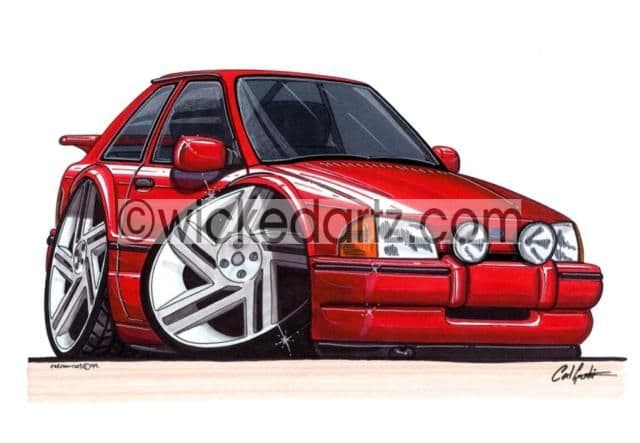 Ford Escort MK4 XR3i Red  (Items from £9.50)