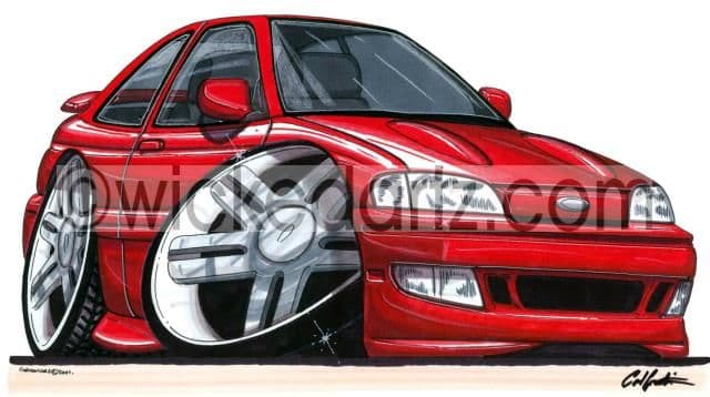 Ford Escort MK5 RS2000 Red  (Items from £9.50)