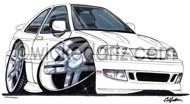Ford Escort MK5 RS2000 White  (Items from £9.50)