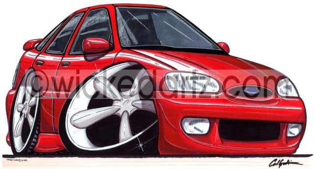 Ford Escort MK6 GTi Red  (Items from £9.50)