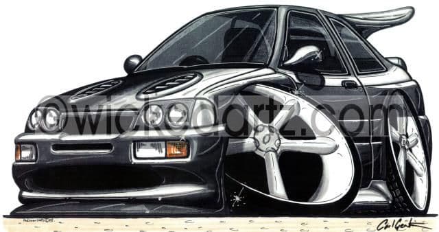 Ford Escort RS Cosworth Black  (Items from £9.50)
