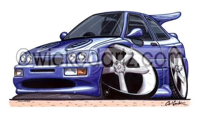 Ford Escort RS Cosworth Blue (Items from £9.50)