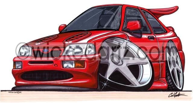 Ford Escort RS Cosworth Red  (Items from £9.50)