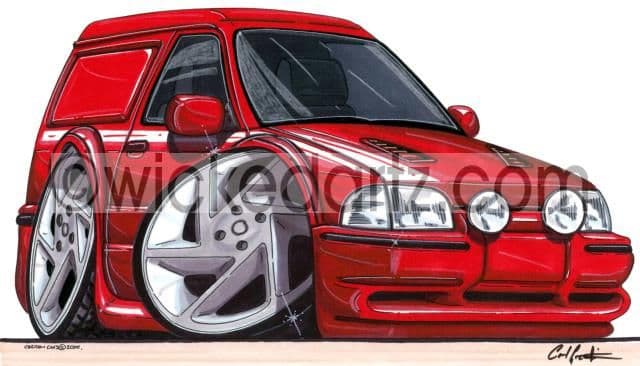 Ford Escort RS Van Red  (Items from £9.50)
