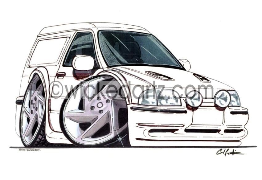 Ford Escort RS Van White  (Items from £9.50)