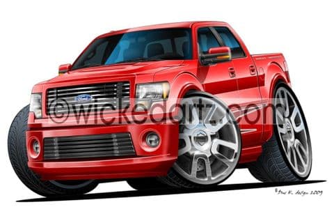 Ford F150 Pick Up Truck 'Harley Davidson' Red DK (Items from £9.50)