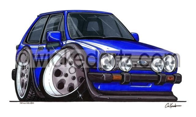 Ford Fiesta MK1 XR2 Blue  (Items from £9.50)