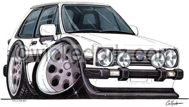 Ford Fiesta MK1 XR2 White  (Items from £9.50)