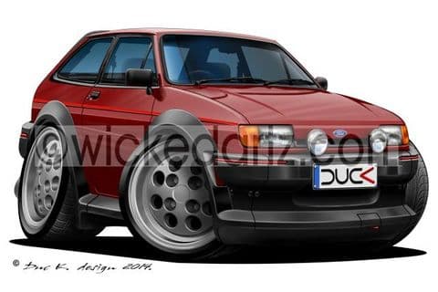 Ford Fiesta MK2 XR2 Burgundy DK (Items from £9.50)