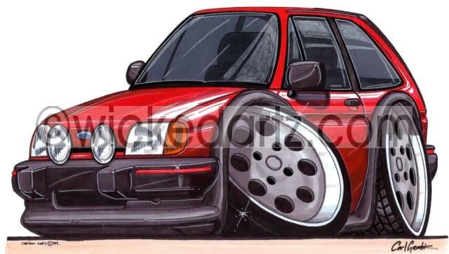 Ford Fiesta MK2 XR2 Red  (Items from £9.50)