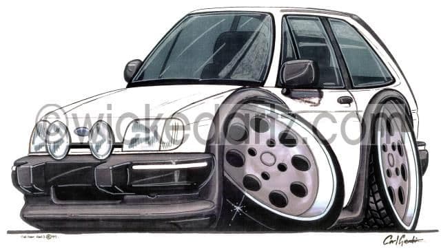 Ford Fiesta MK2 XR2 White  (Items from £9.50)