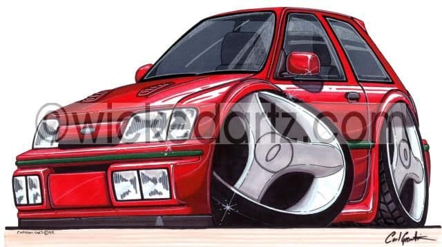Ford Fiesta MK3 RS Turbo Red  (Items from £9.50)