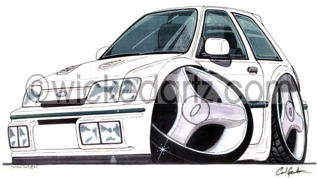 Ford Fiesta MK3 RS Turbo White  (Items from £9.50)