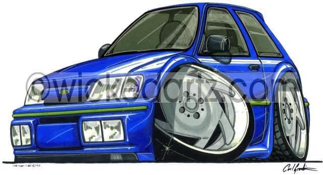 Ford Fiesta MK3 XR2i Blue  (Items from £9.50)