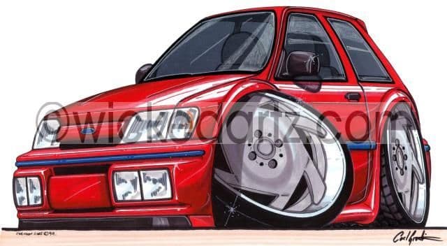 Ford Fiesta MK3 XR2i Red  (Items from £9.50)