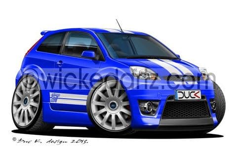 Ford Fiesta MK6 ST Blue/white DK (Items from £9.50)
