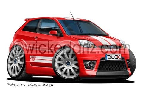 Ford Fiesta MK6 ST Red/white DK (Items from £9.50)