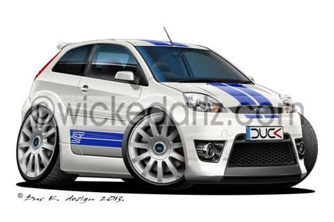 Ford Fiesta MK6 ST White/blue DK (Items from £9.50)