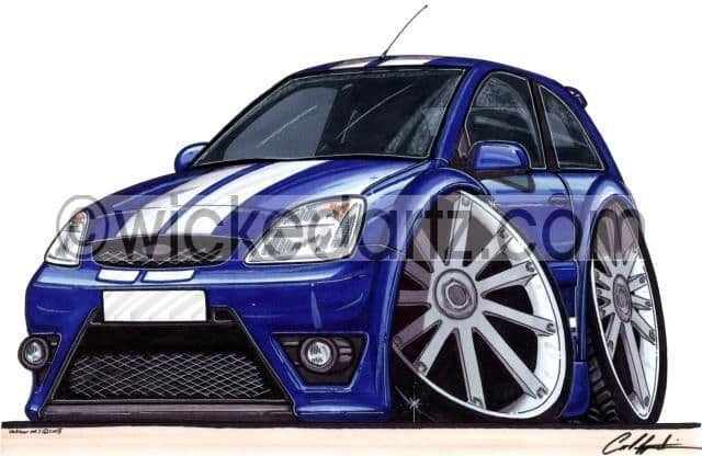 Ford Fiesta ST MK6 Blue/White  (Items from £9.50)