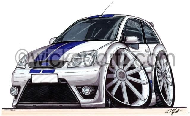 Ford Fiesta ST MK6 White/Blue  (Items from £9.50)