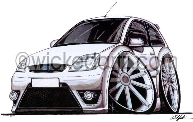 Ford Fiesta ST MK6 White (No Stripes)  (Items from £9.50)