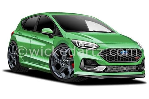 Ford Fiesta ST MK8.5 5 Door 2022+ Mean Green/green roof (Items from £9.50)