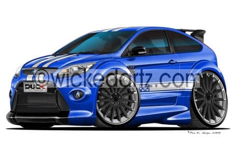 Ford Focus MK2 RS Blue with Ford Stripes DK (Items from £9.50)