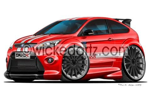 Ford Focus MK2 RS Red with Ford Stripes DK (Items from £9.50)