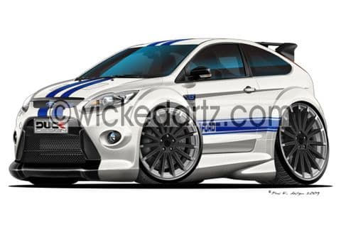 Ford Focus MK2 RS White with Ford Stripes DK (Items from £9.50)