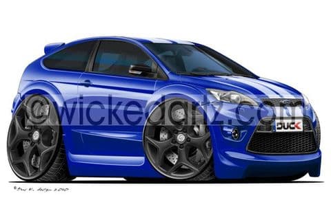 Ford Focus MK2 ST 3 Door (Black Alloys) Blue/White DK (Items from £9.50)