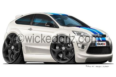 Ford Focus MK2 ST 3 Door (Black Alloys) White/Blue DK (Items from £9.50)