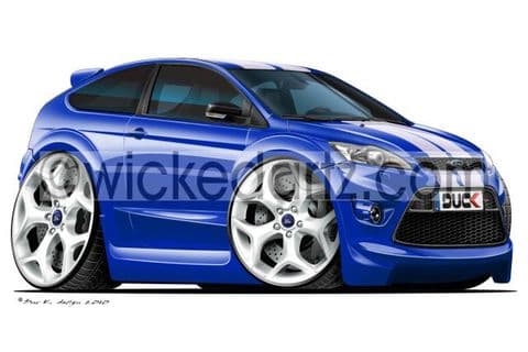 Ford Focus MK2 ST 3 Door Blue/White (White Alloys) DK (Items from £9.50)