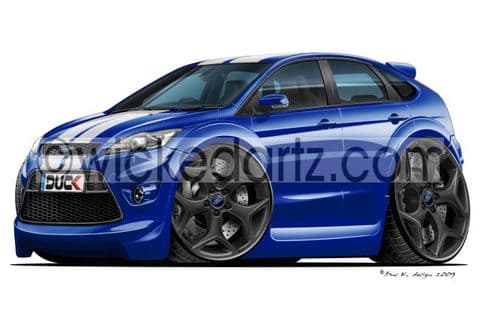 Ford Focus MK2 ST 5 Door (Black Alloys) Blue/White DK (Items from £9.50)