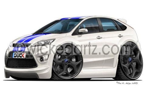 Ford Focus MK2 ST 5 Door (Black Alloys) White/Blue DK (Items from £9.50)