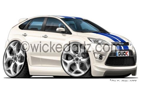 Ford Focus MK2 ST 5 Door White/Blue DK (Items from £9.50)