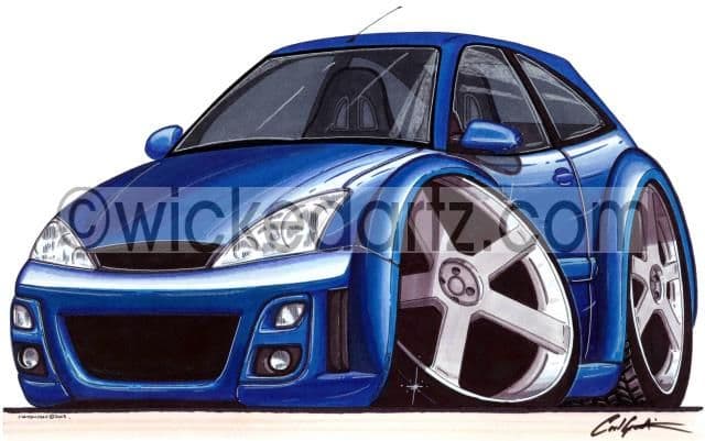 Ford Focus RS MK1 Blue  (Items from £9.50)