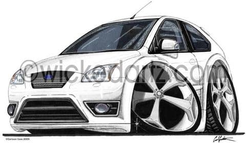 Ford Focus ST White  (Items from £9.50)