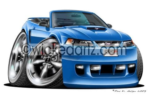 Ford Mustang Convertible Blue DK (Items from £9.50)