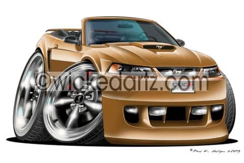 Ford Mustang Convertible Gold DK (Items from £9.50)