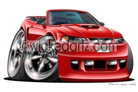 Ford Mustang Convertible Red DK (Items from £9.50)