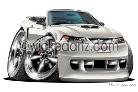 Ford Mustang Convertible White DK (Items from £9.50)