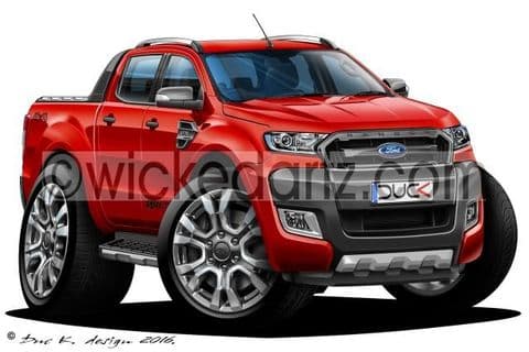 Ford Ranger (T6) Wildtrak Pick Up 2016+ Dark Red DK (Items from £9.50)